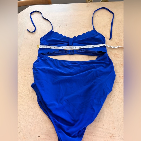 ASOS The Frolic Maternity Marella scallop swimsuit in cobalt blue size 12 - Picture 2 of 8